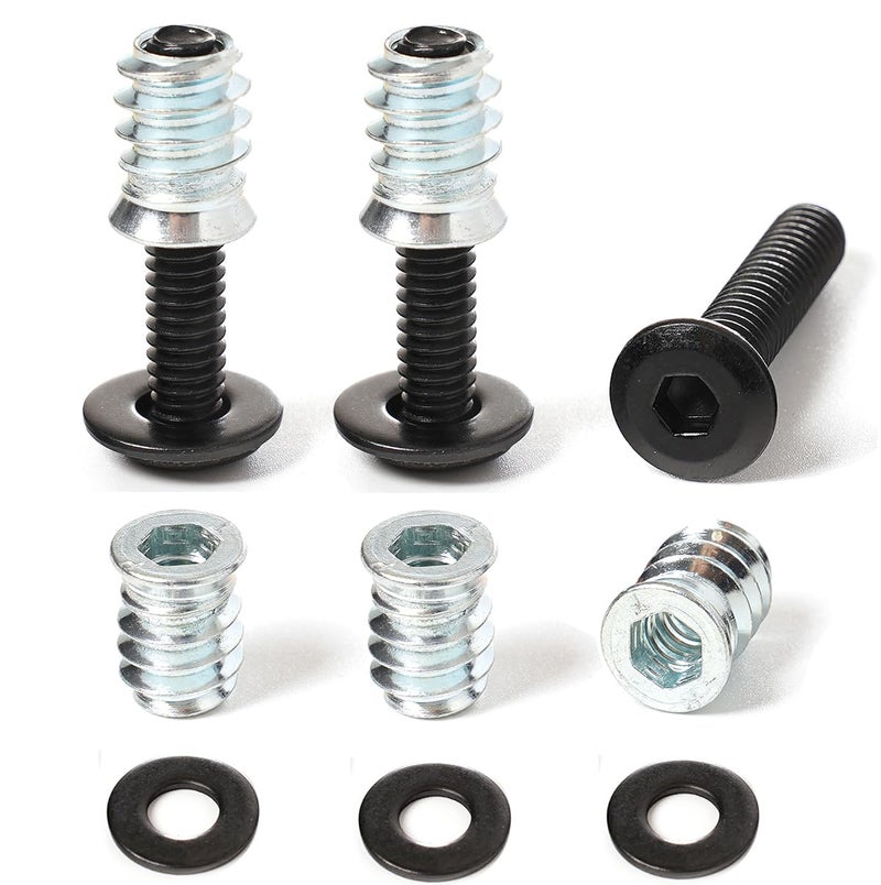 Sprite Science 30 Sets 1/4-20 Threaded Inserts and Bolts Kit for Woodworking Wood Inserts and Bolts - Image 2